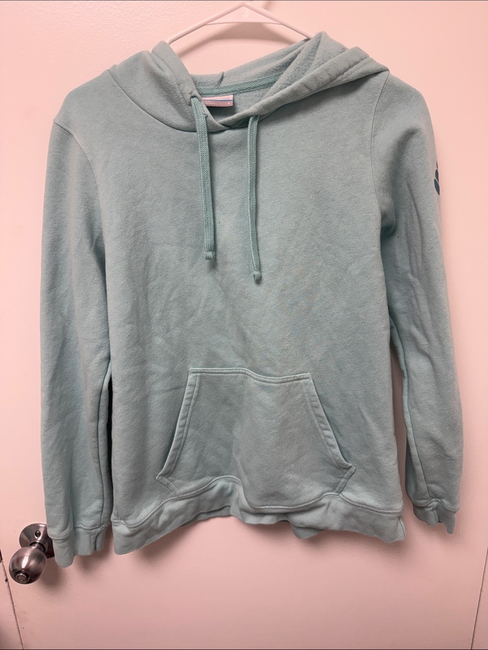 Columbia Light Aqua Men's Hooded Pullover Sweatshirt